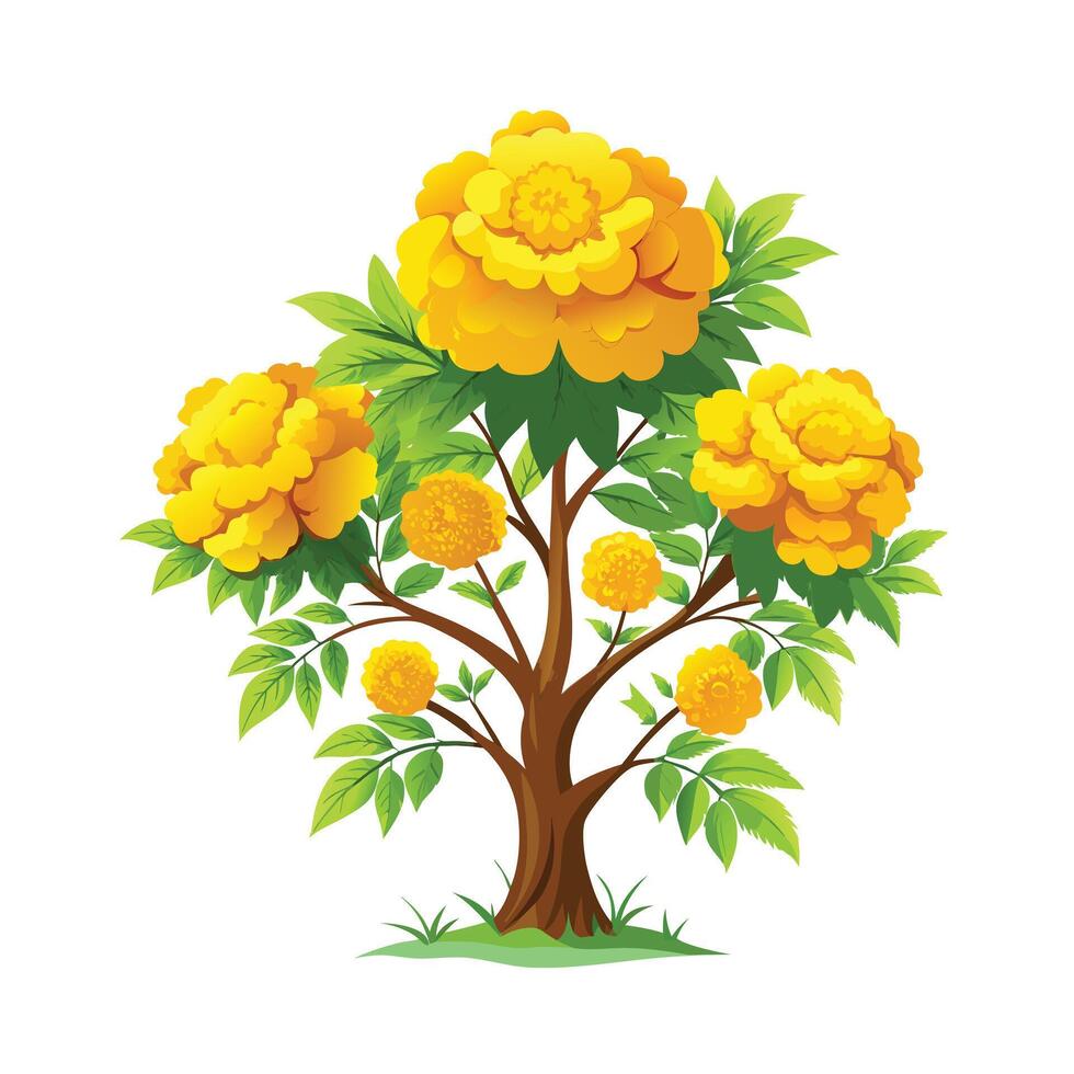 Beautiful Single Big Tree Illustration vector