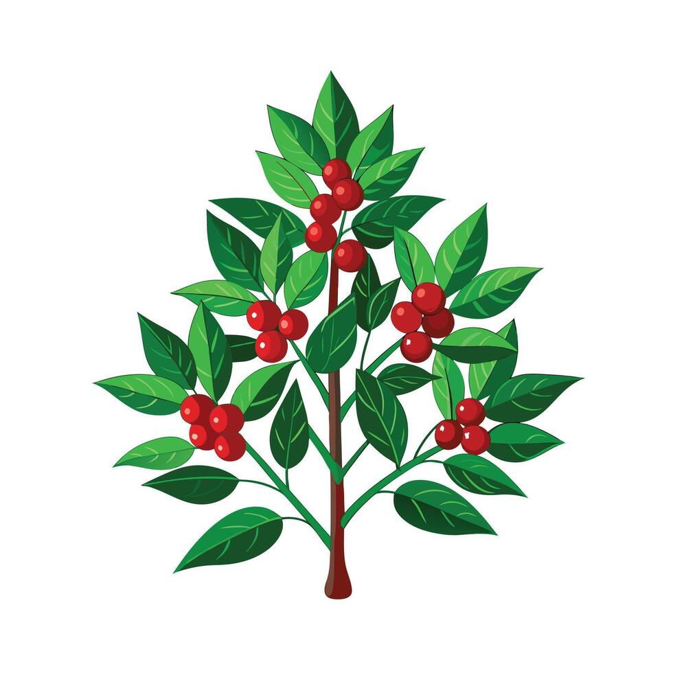 Beautiful Single Big Tree Illustration vector