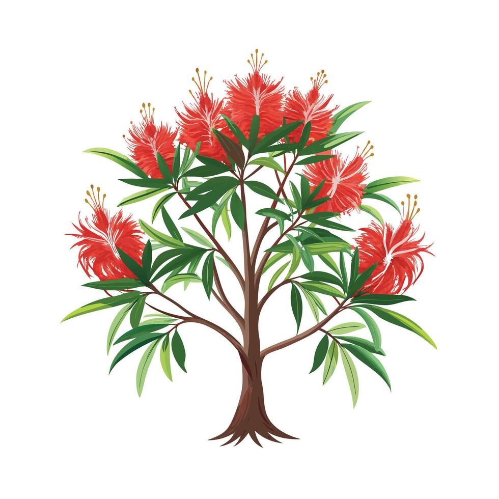 Beautiful Single Big Tree Illustration vector