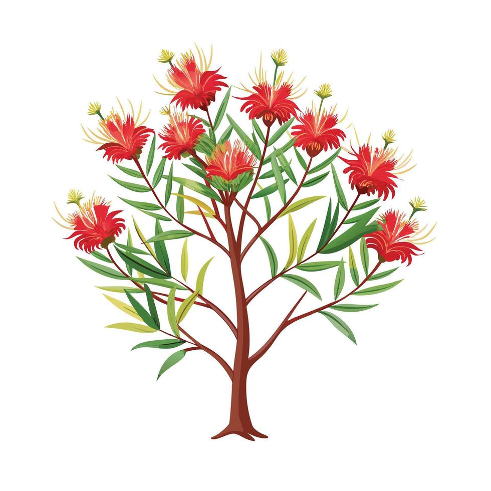 Beautiful Single Big Tree Illustration vector
