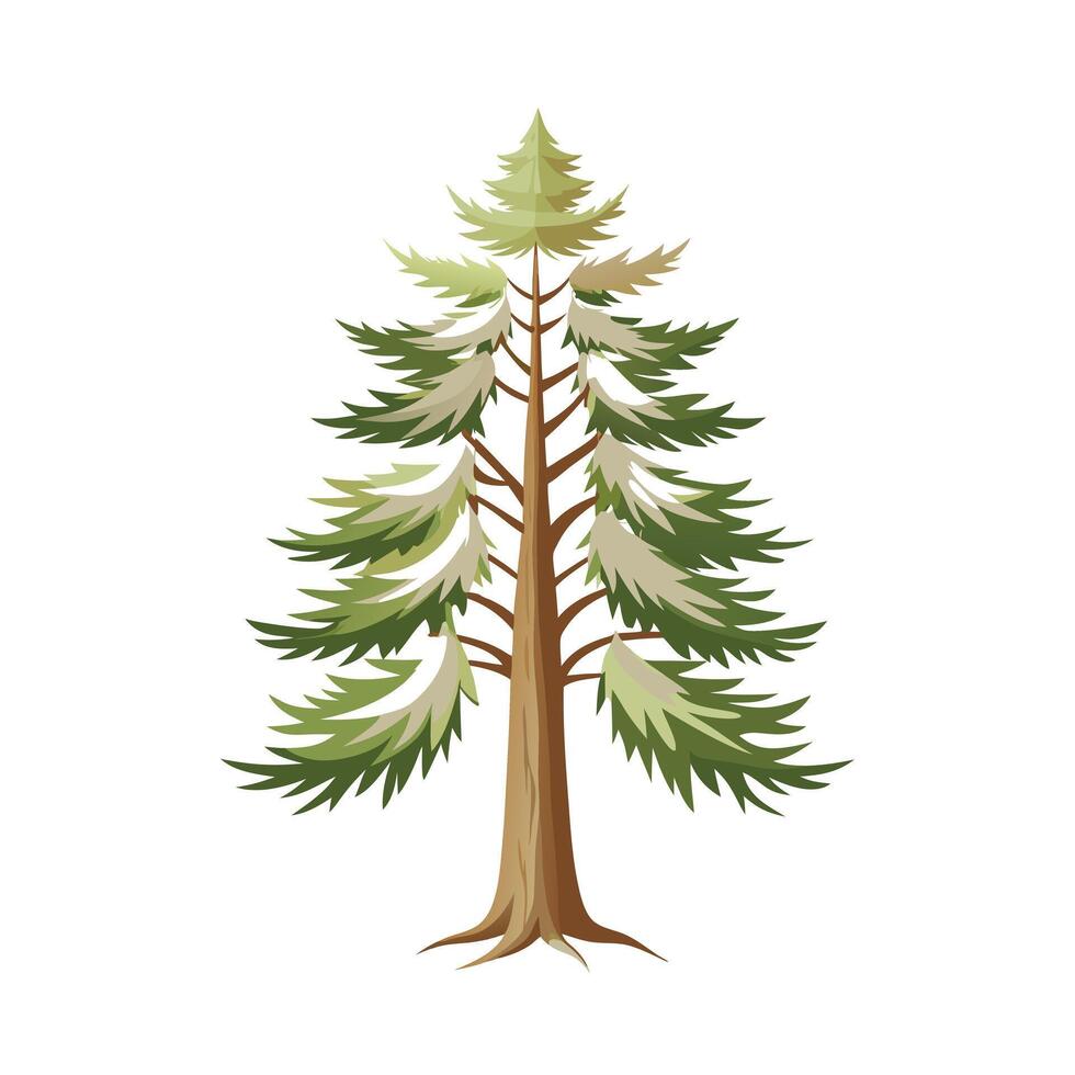 Beautiful Single Big Tree Illustration vector