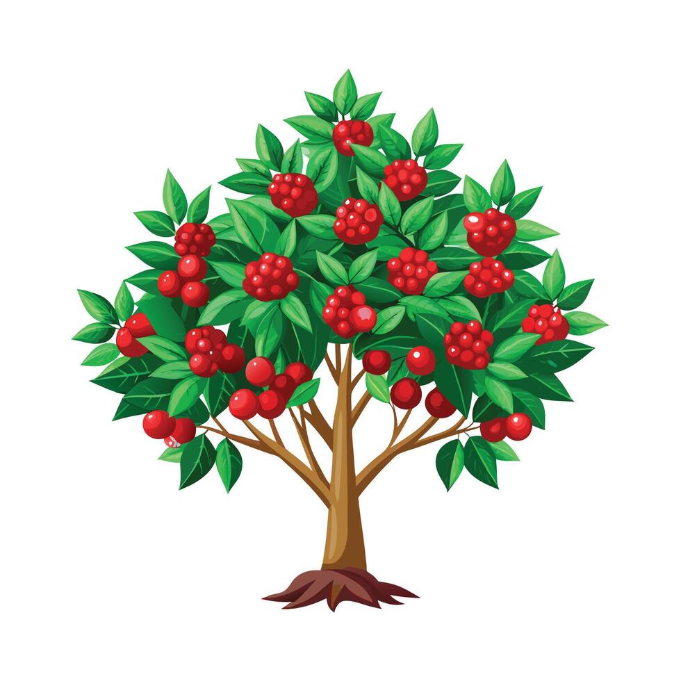 Beautiful Single Big Tree Illustration vector