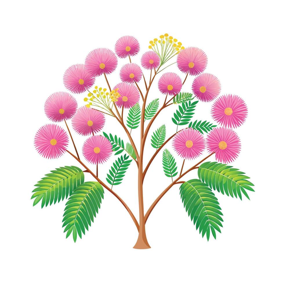 Beautiful Single Big Tree Illustration vector