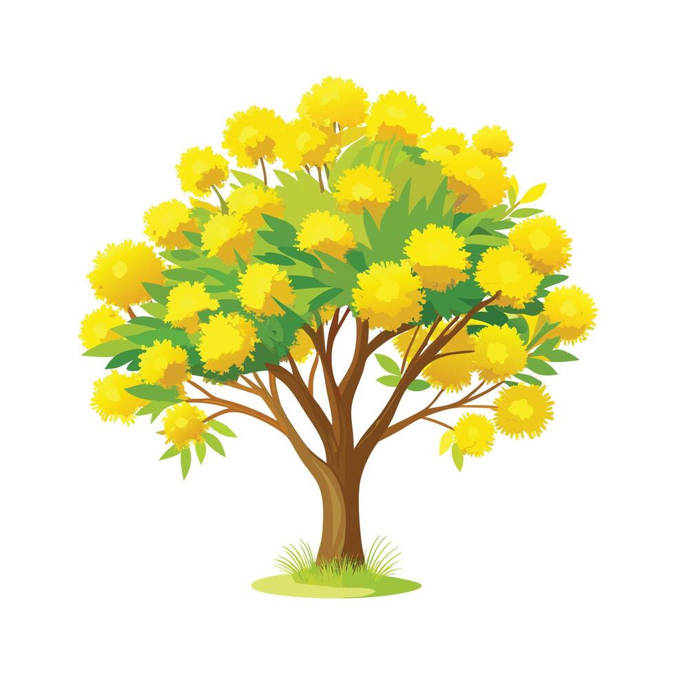 Beautiful Single Big Tree Illustration vector