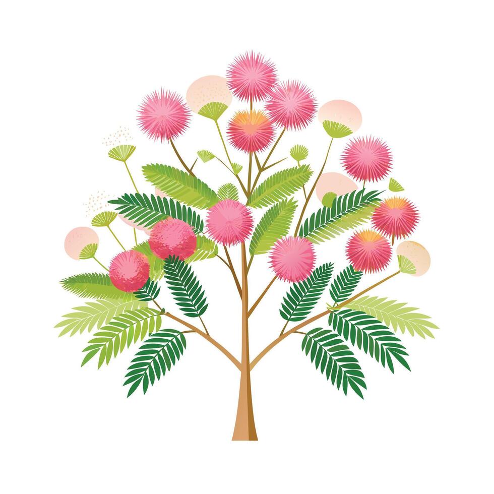 Beautiful Single Big Tree Illustration vector