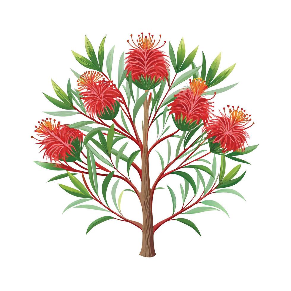 Beautiful Single Big Tree Illustration vector