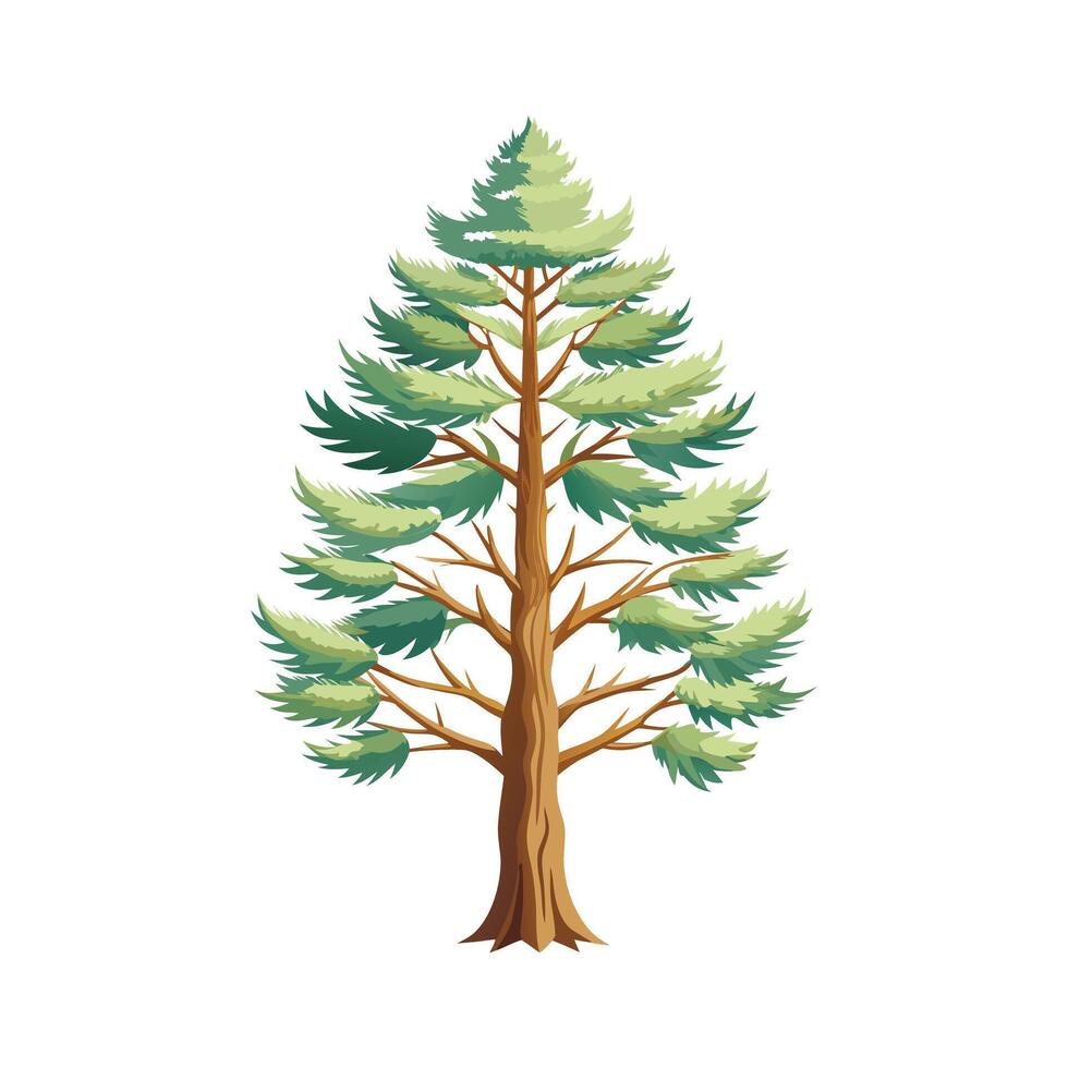 Beautiful Single Big Tree Illustration vector