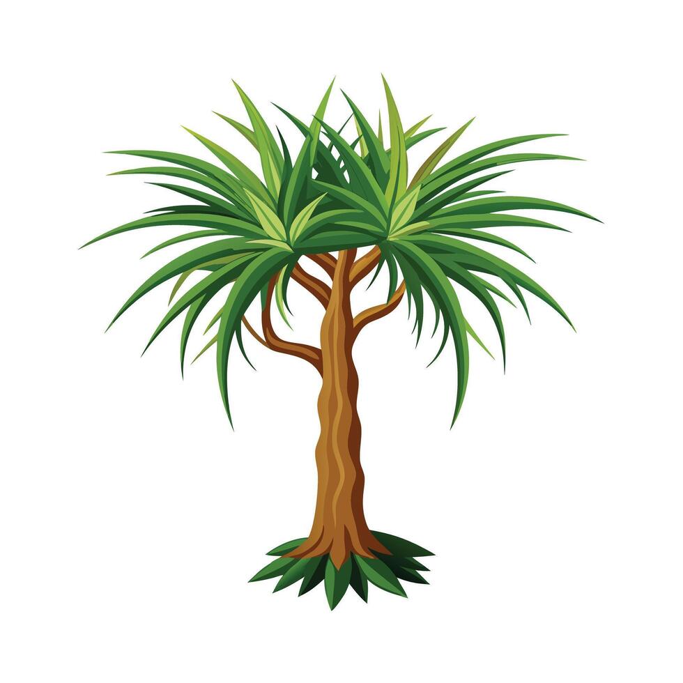 Beautiful Single Big Tree Illustration vector