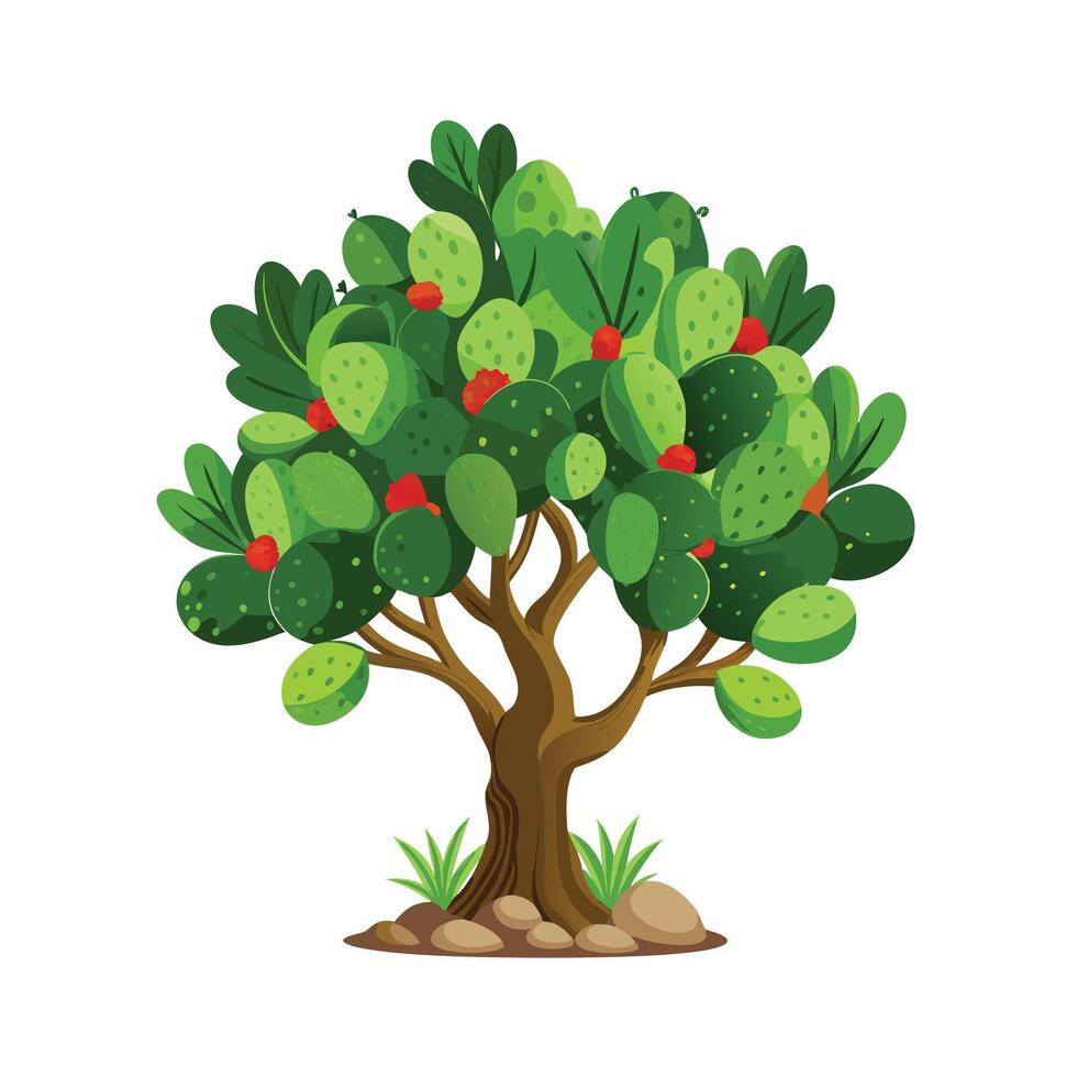 Beautiful Single Big Tree Illustration vector