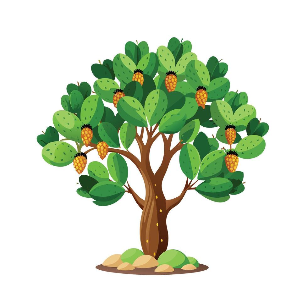 Beautiful Single Big Tree Illustration vector