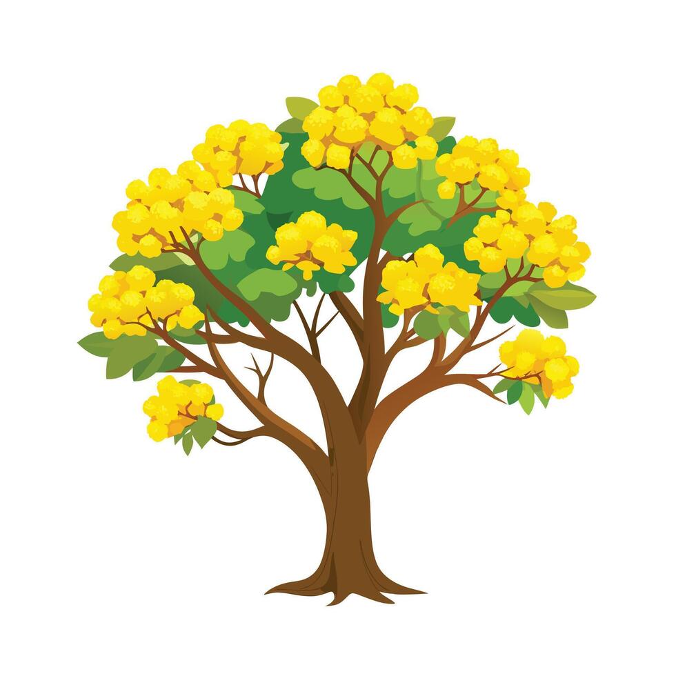 Beautiful Single Big Tree Illustration vector