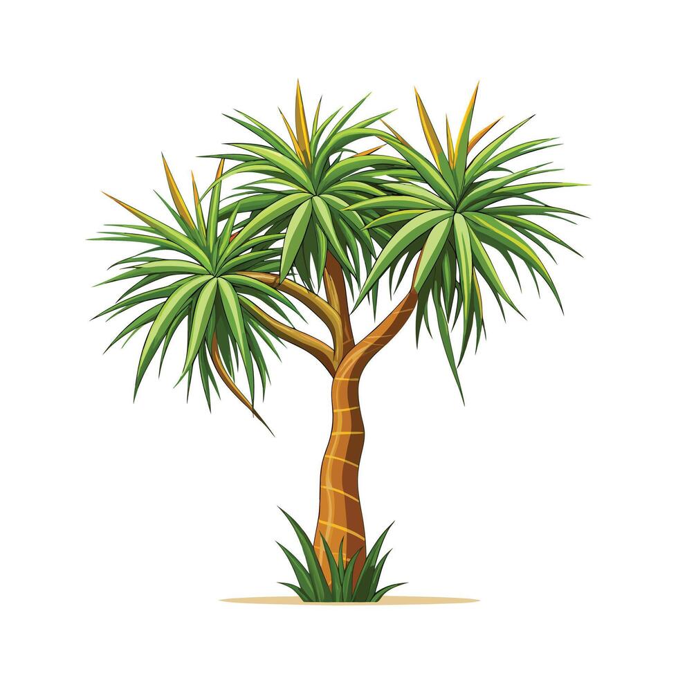Beautiful Single Big Tree Illustration vector