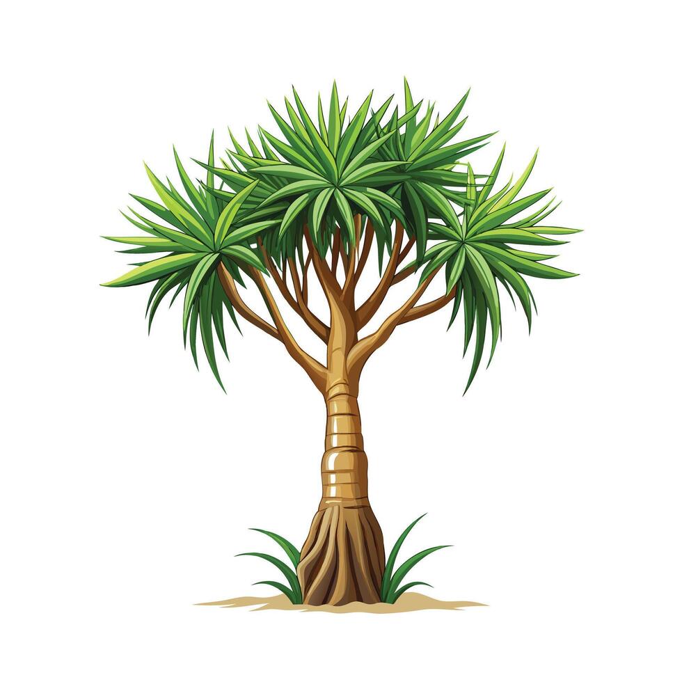 Beautiful Single Big Tree Illustration vector