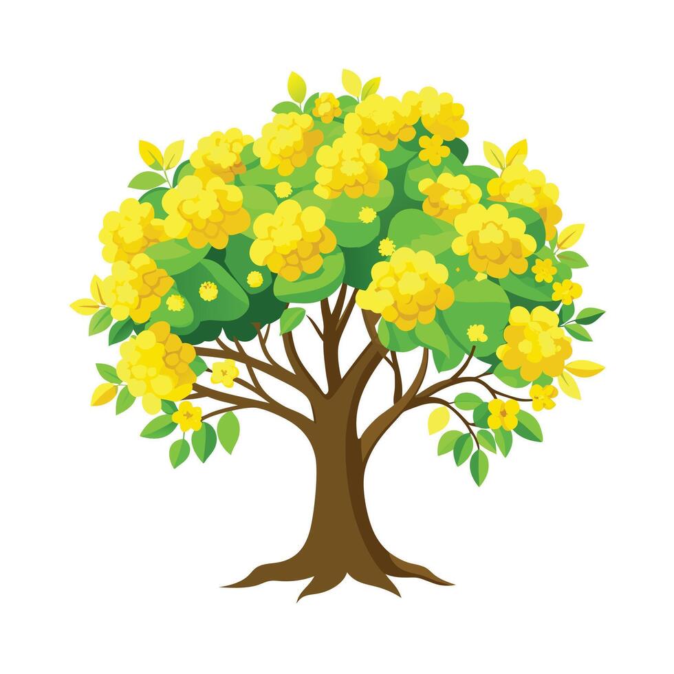 Beautiful Single Big Tree Illustration vector