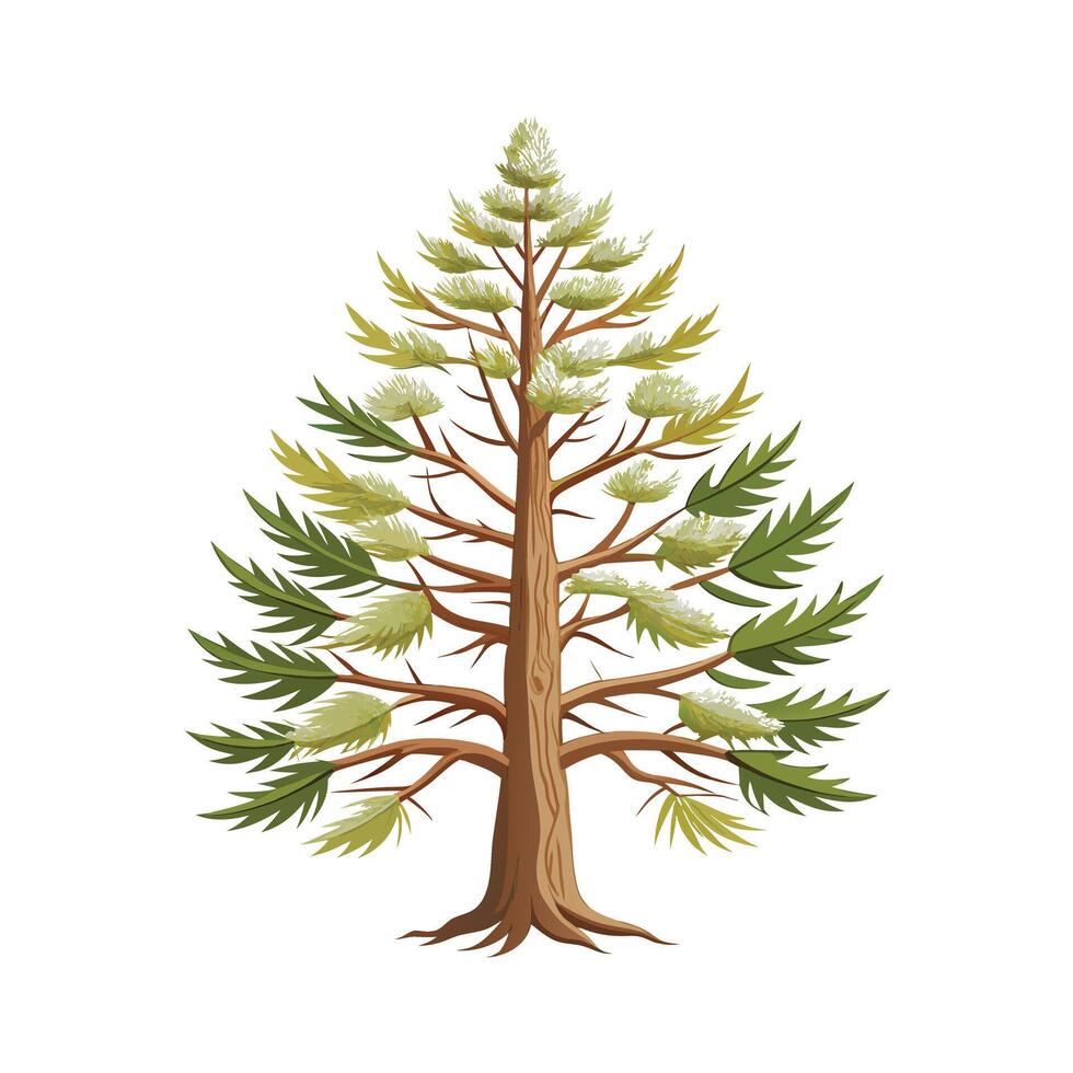 Beautiful Single Big Tree Illustration vector