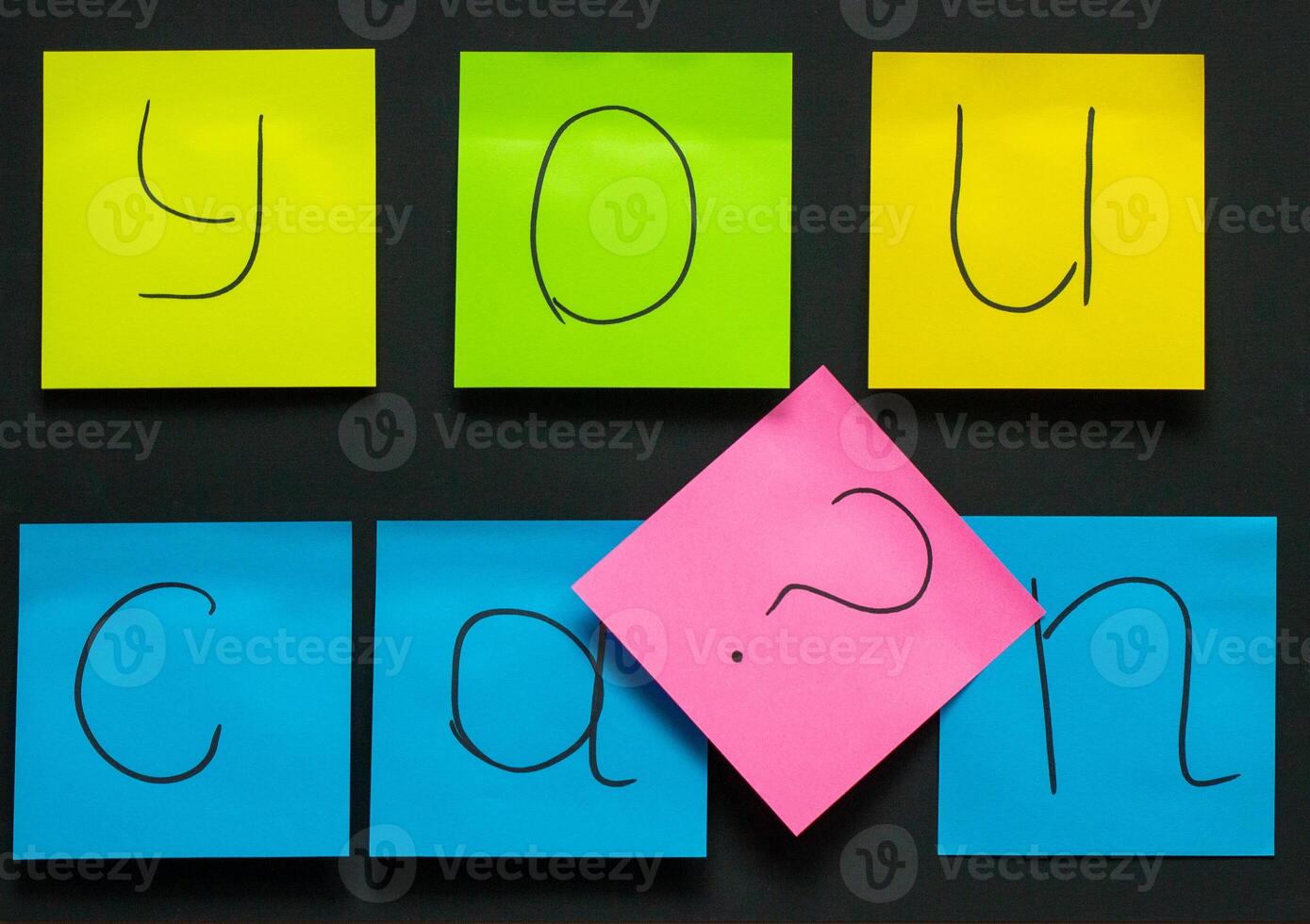 phrase you can with question mark, motivation concept photo