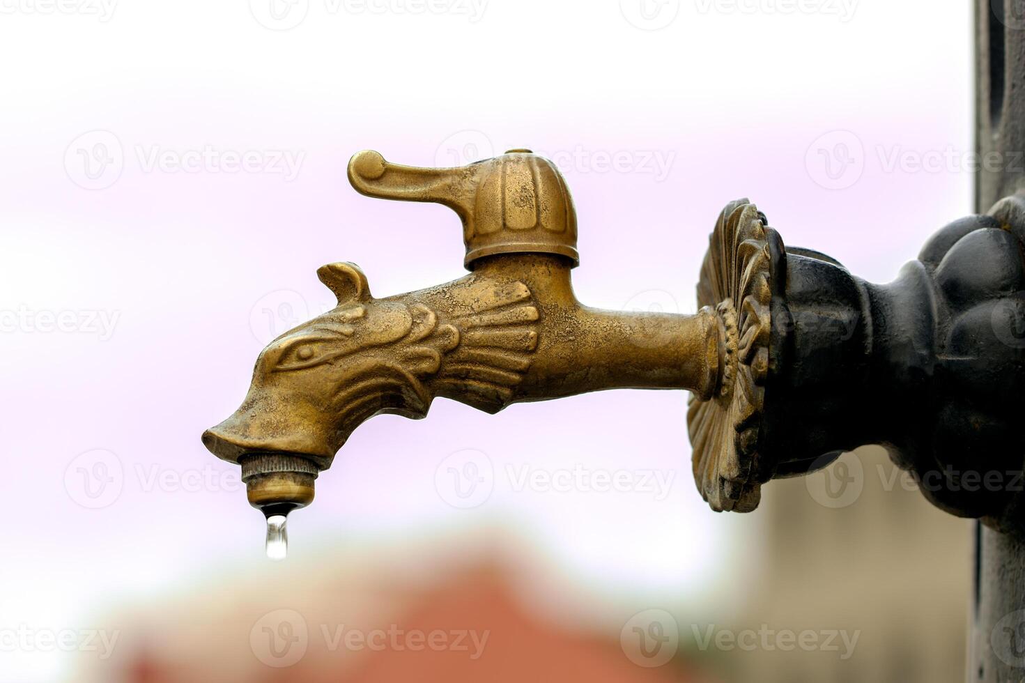 free public drinking water tap, extreme high temperature in the world, coolness, water balance in the body photo
