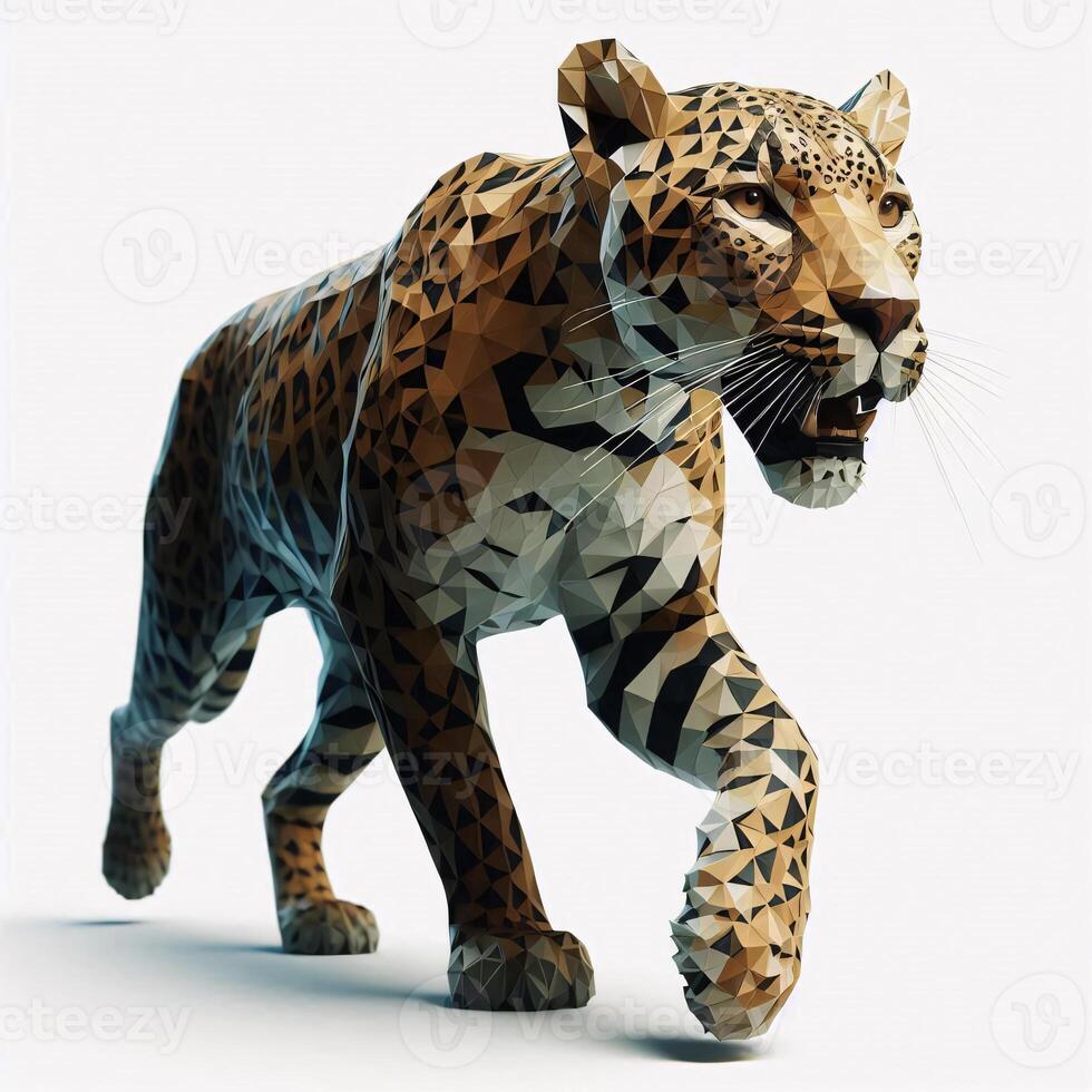 Low Polygon Style Illustrations of Various Animals on a White Background - Modern and Colorful Geometric Art photo