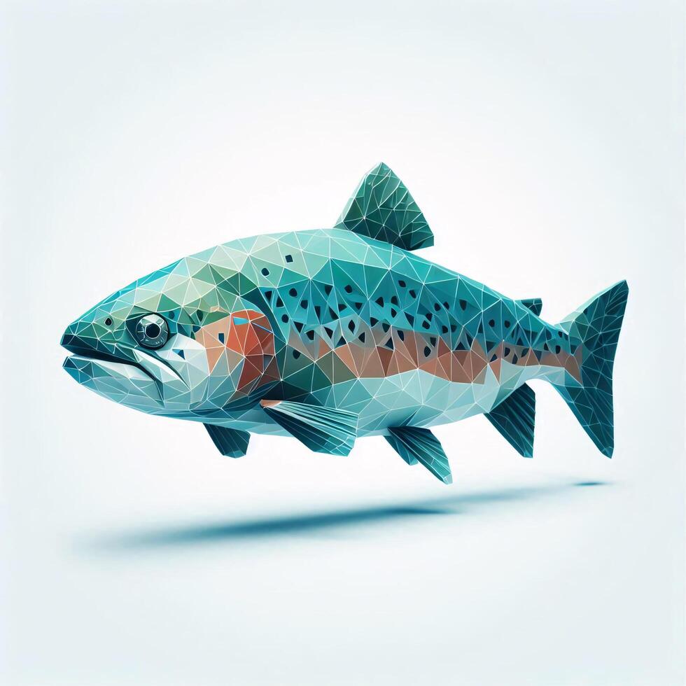 Low Polygon Style Illustrations of Various Animals on a White Background - Modern and Colorful Geometric Art photo