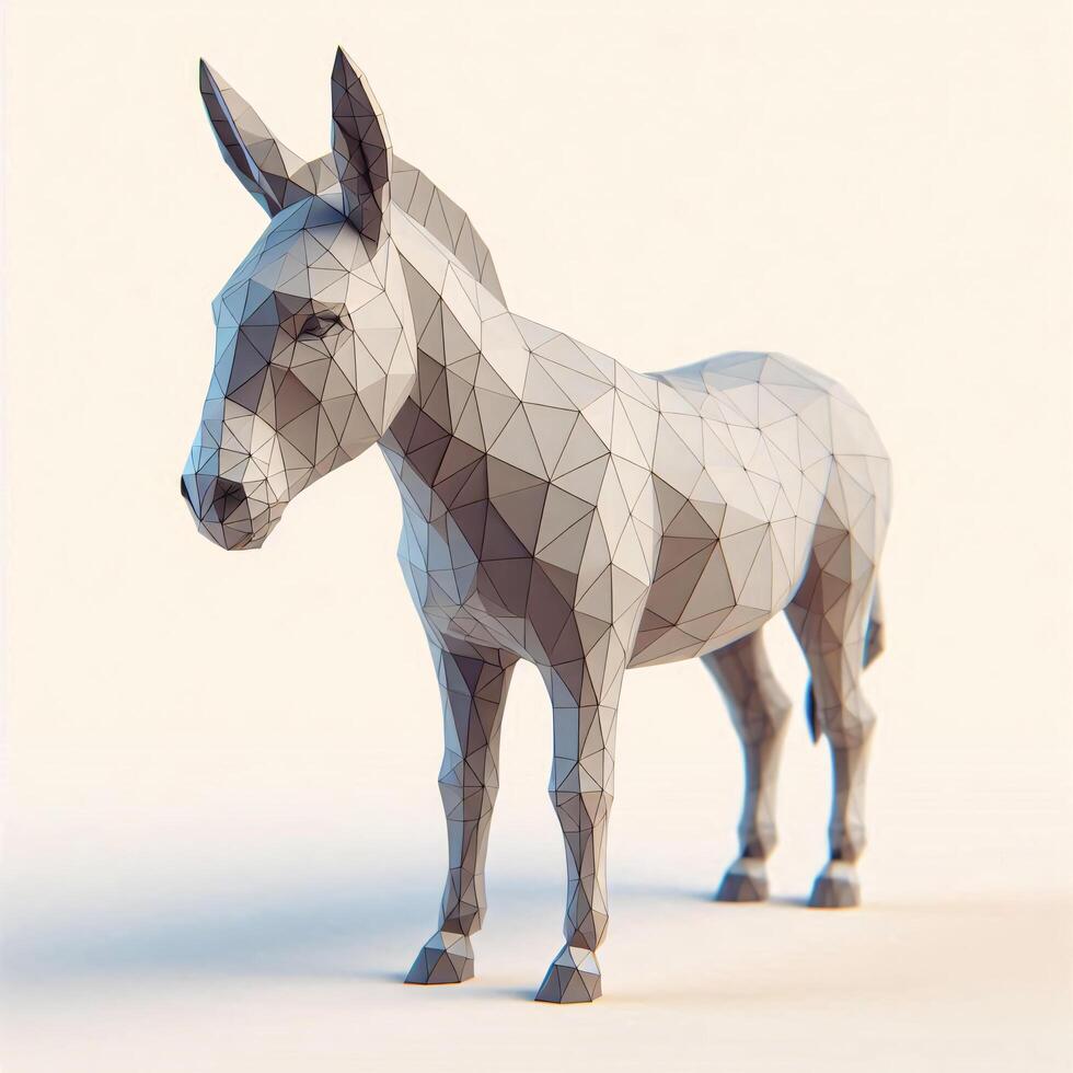 Low Polygon Style Illustrations of Various Animals on a White Background - Modern and Colorful Geometric Art photo