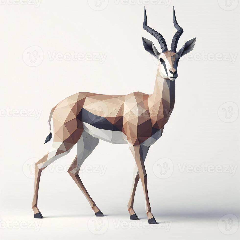 Low Polygon Style Illustrations of Various Animals on a White Background - Modern and Colorful Geometric Art photo