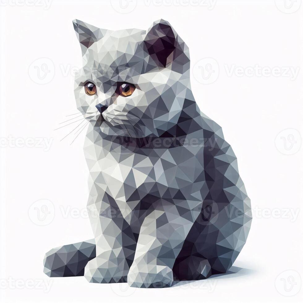 Low Polygon Style Illustrations of Various Animals on a White Background - Modern and Colorful Geometric Art photo