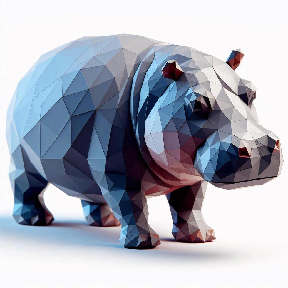 Low Polygon Style Illustrations of Various Animals on a White Background - Modern and Colorful Geometric Art photo