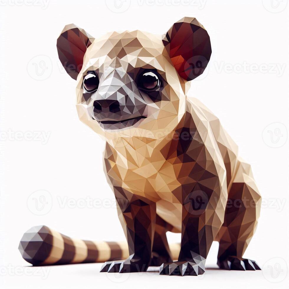 Low Polygon Style Illustrations of Various Animals on a White Background - Modern and Colorful Geometric Art photo