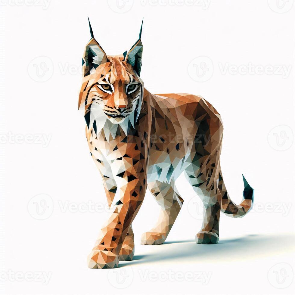 Low Polygon Style Illustrations of Various Animals on a White Background - Modern and Colorful Geometric Art photo
