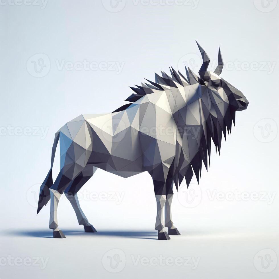 Low Polygon Style Illustrations of Various Animals on a White Background - Modern and Colorful Geometric Art photo