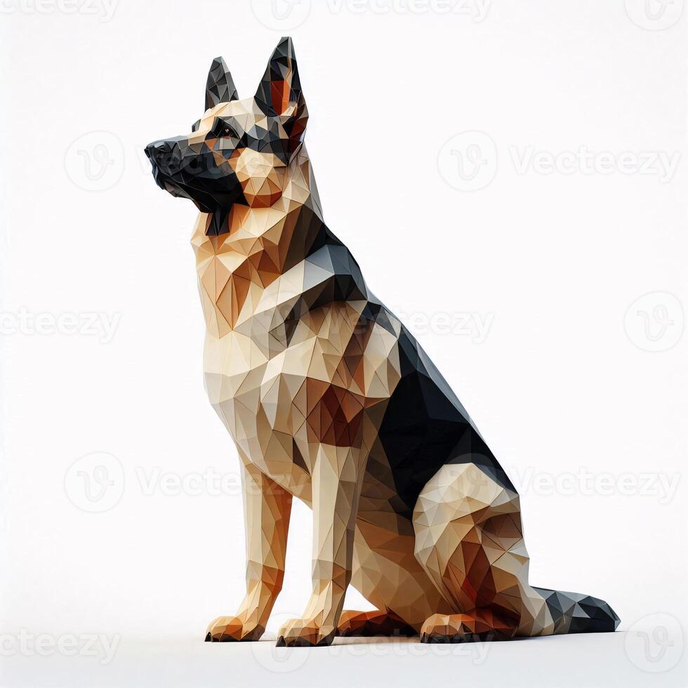 Low Polygon Style Illustrations of Various Animals on a White Background - Modern and Colorful Geometric Art photo