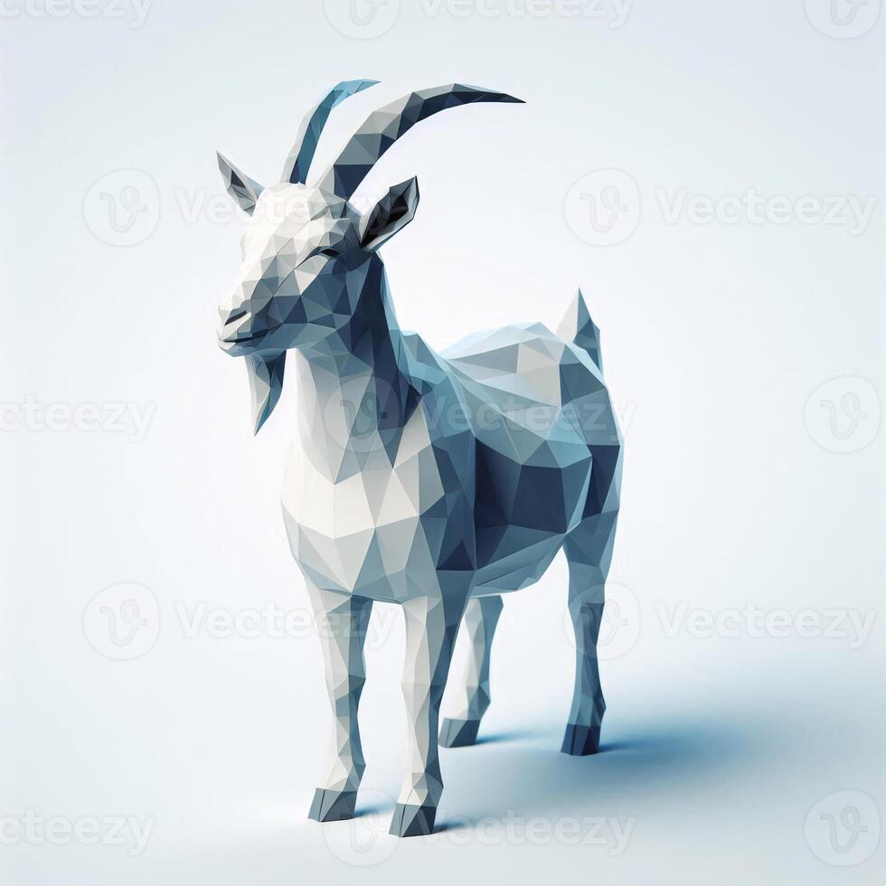 Low Polygon Style Illustrations of Various Animals on a White Background - Modern and Colorful Geometric Art photo