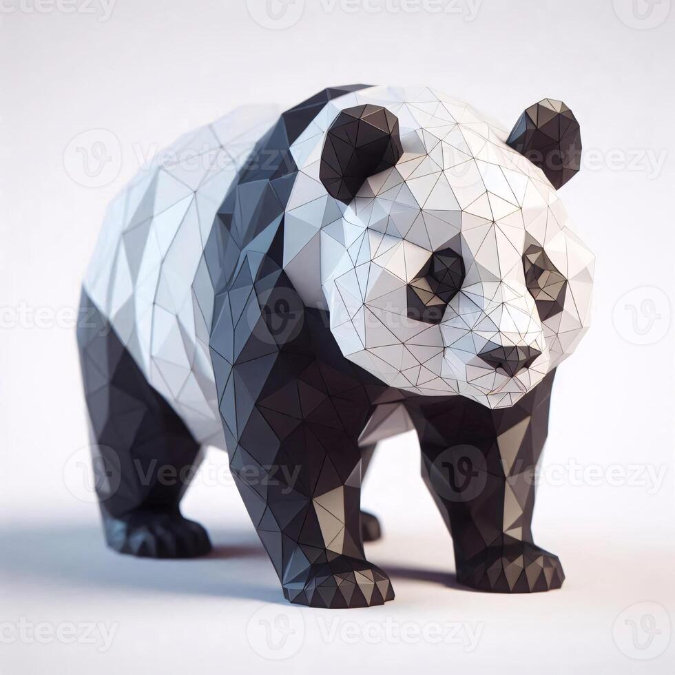 Low Polygon Style Illustrations of Various Animals on a White Background - Modern and Colorful Geometric Art photo