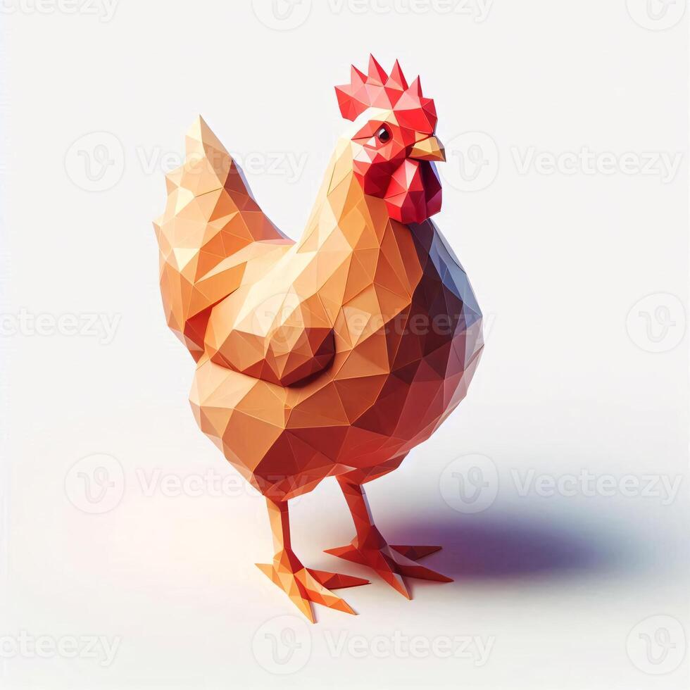 Low Polygon Style Illustrations of Various Animals on a White Background - Modern and Colorful Geometric Art photo