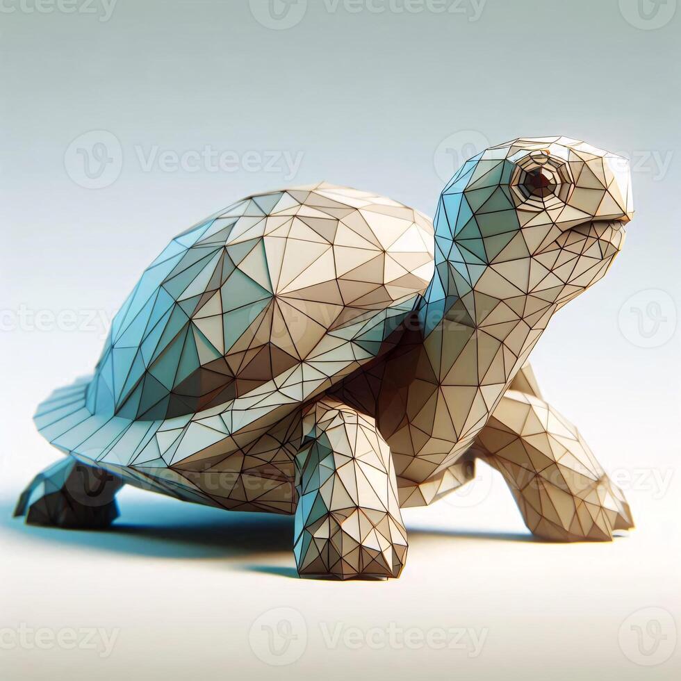 Low Polygon Style Illustrations of Various Animals on a White Background - Modern and Colorful Geometric Art photo