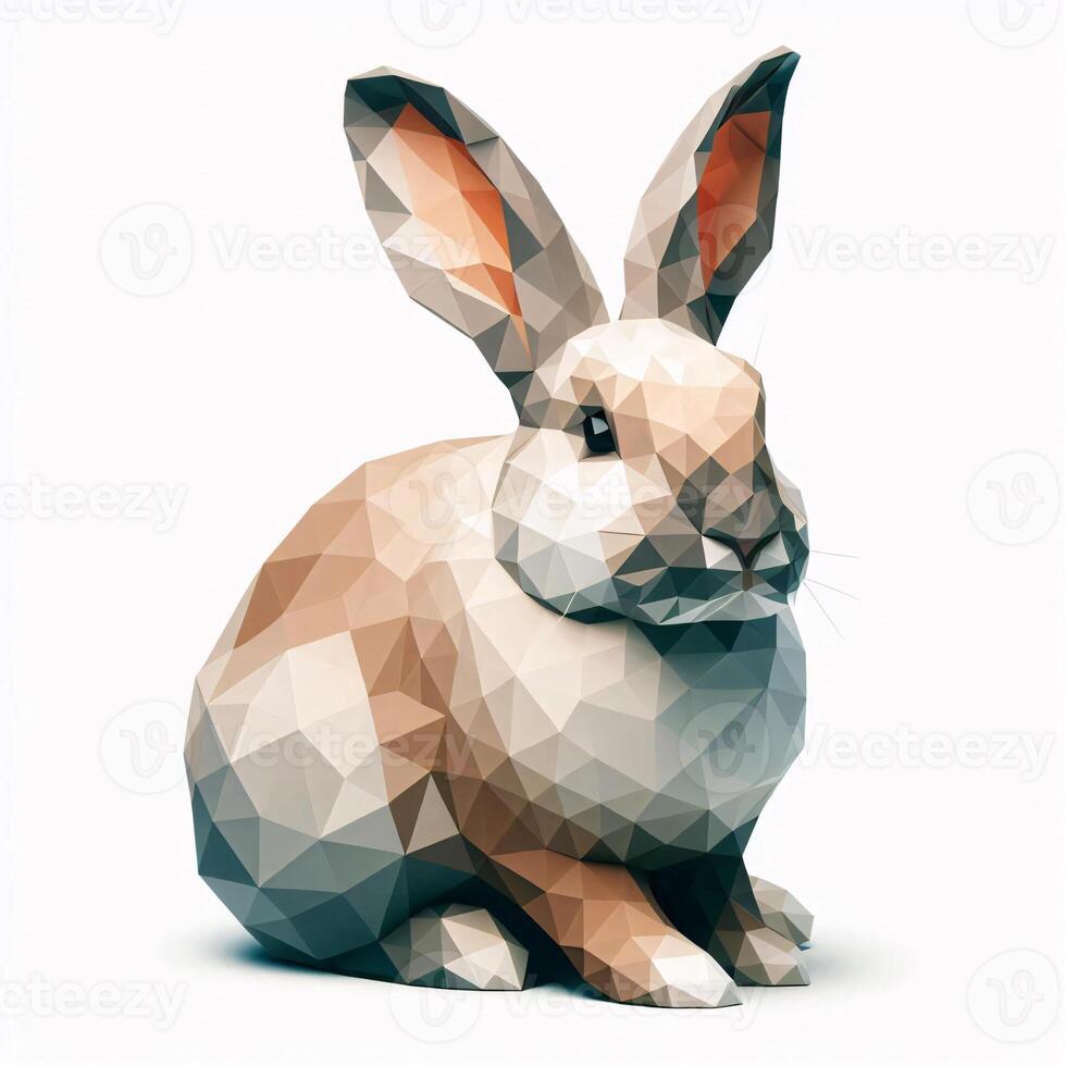 Low Polygon Style Illustrations of Various Animals on a White Background - Modern and Colorful Geometric Art photo