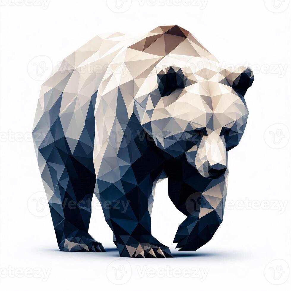 Low Polygon Style Illustrations of Various Animals on a White Background - Modern and Colorful Geometric Art photo