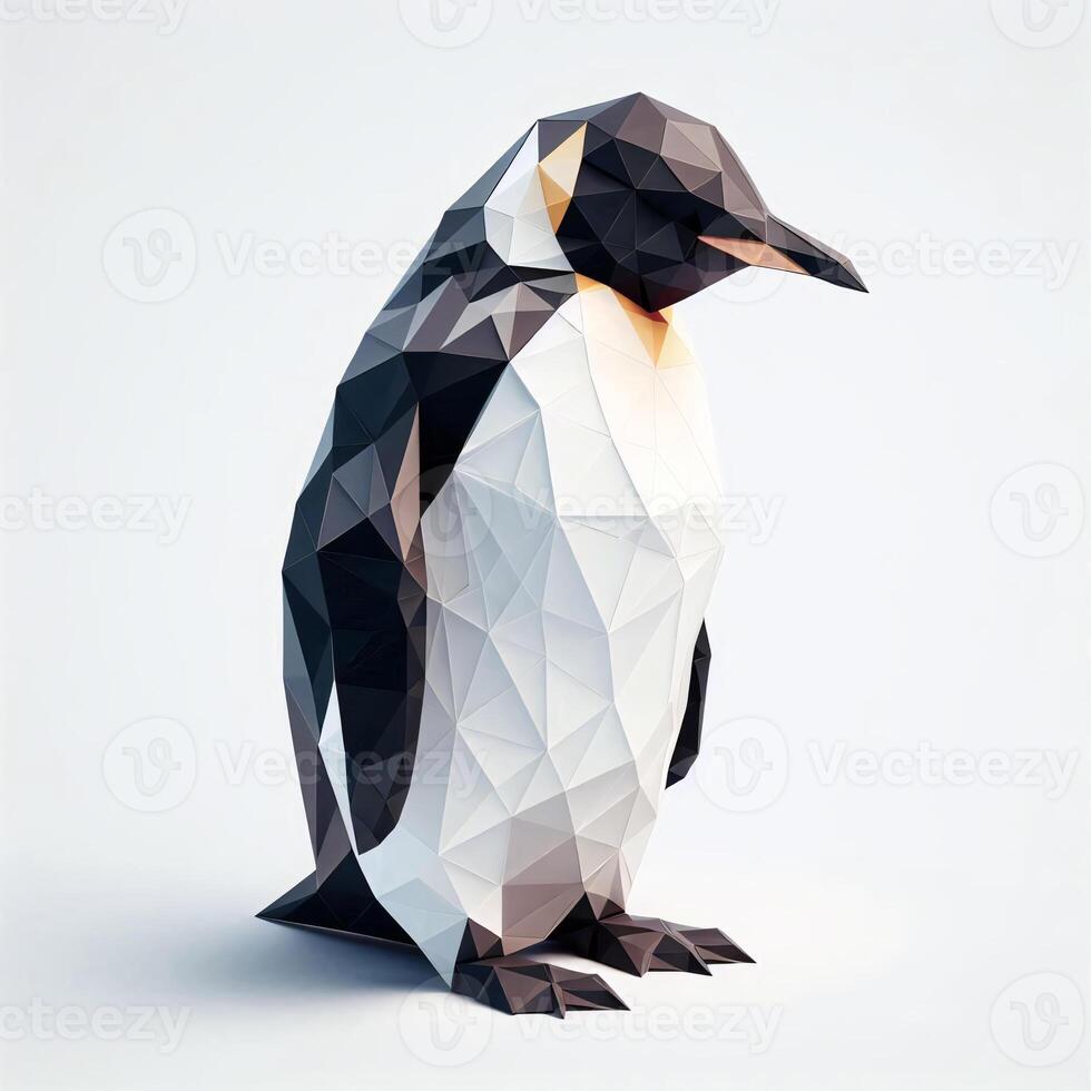 Low Polygon Style Illustrations of Various Animals on a White Background - Modern and Colorful Geometric Art photo