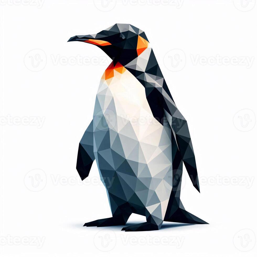 Low Polygon Style Illustrations of Various Animals on a White Background - Modern and Colorful Geometric Art photo