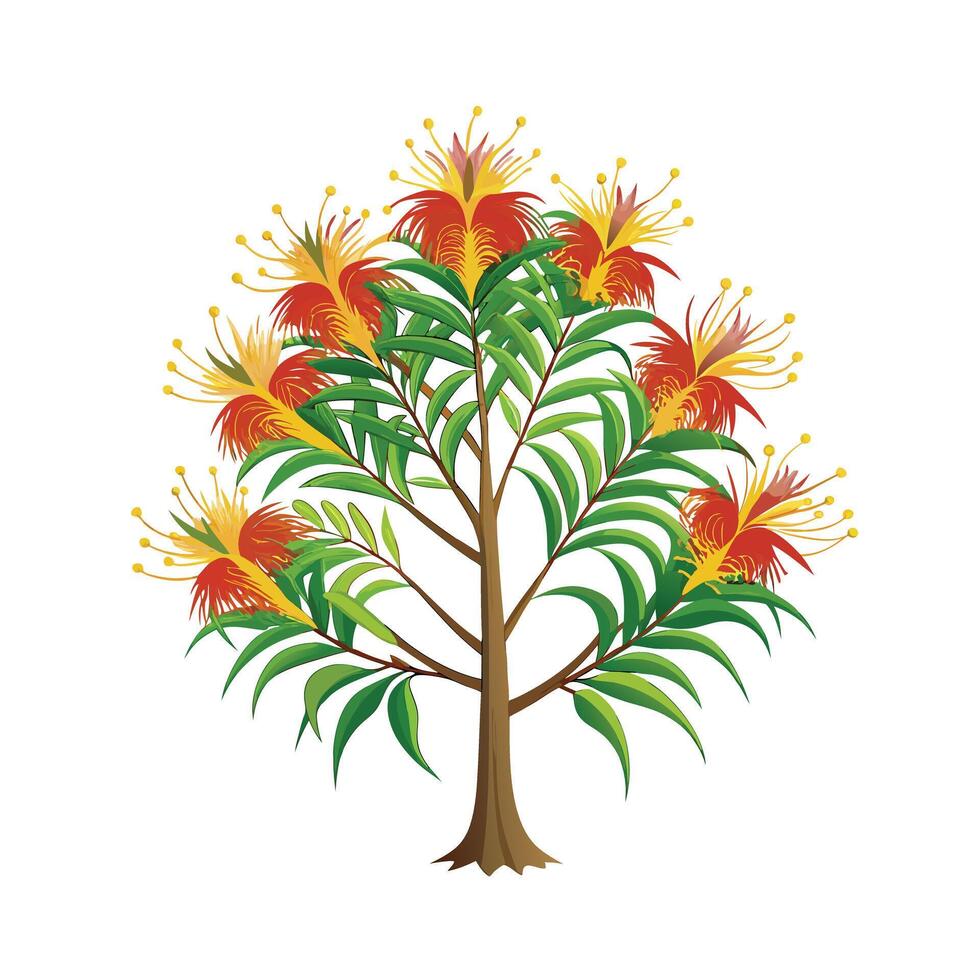 Beautiful Single Big Tree Illustration vector