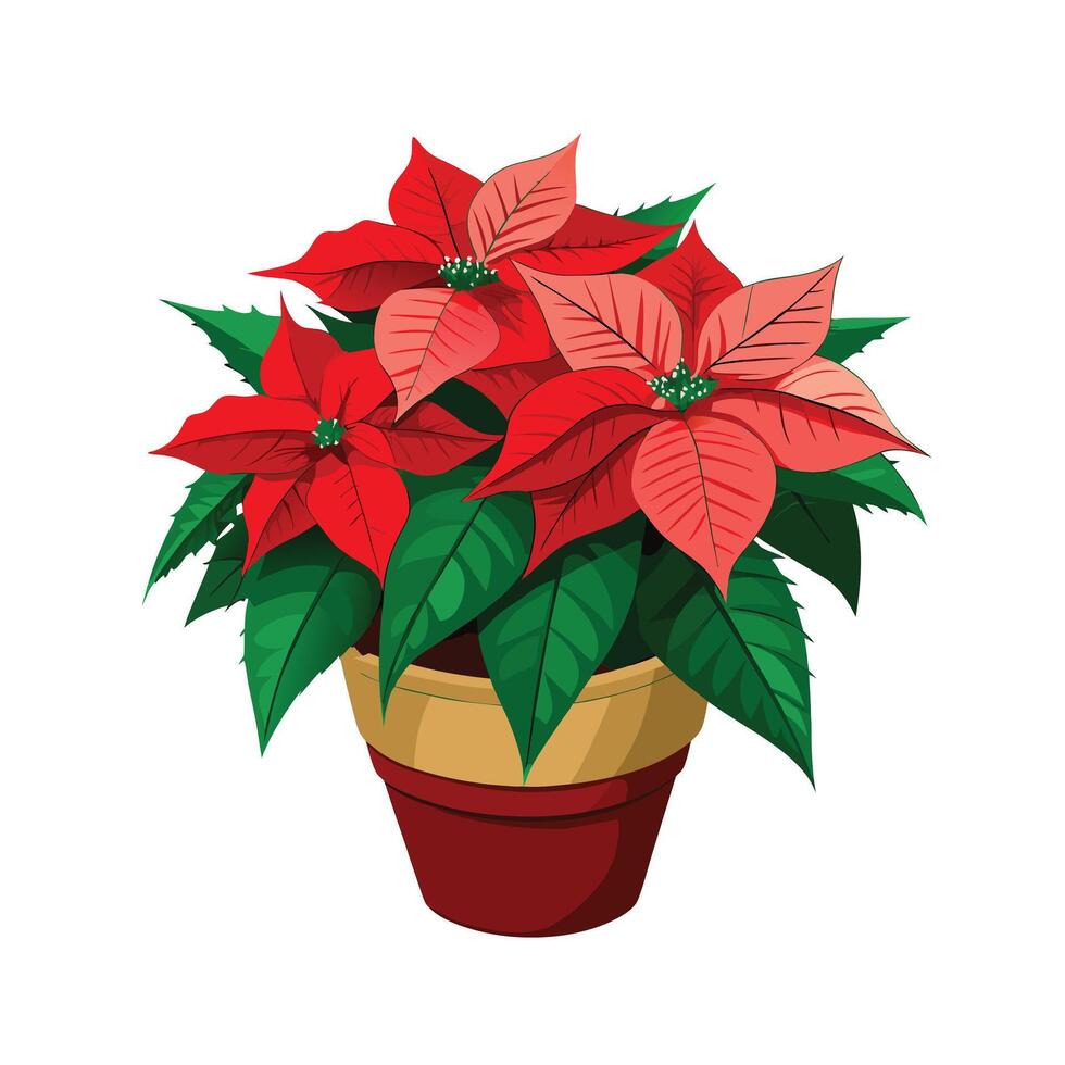 Beautiful Flowerpot Houseplant Illustration vector