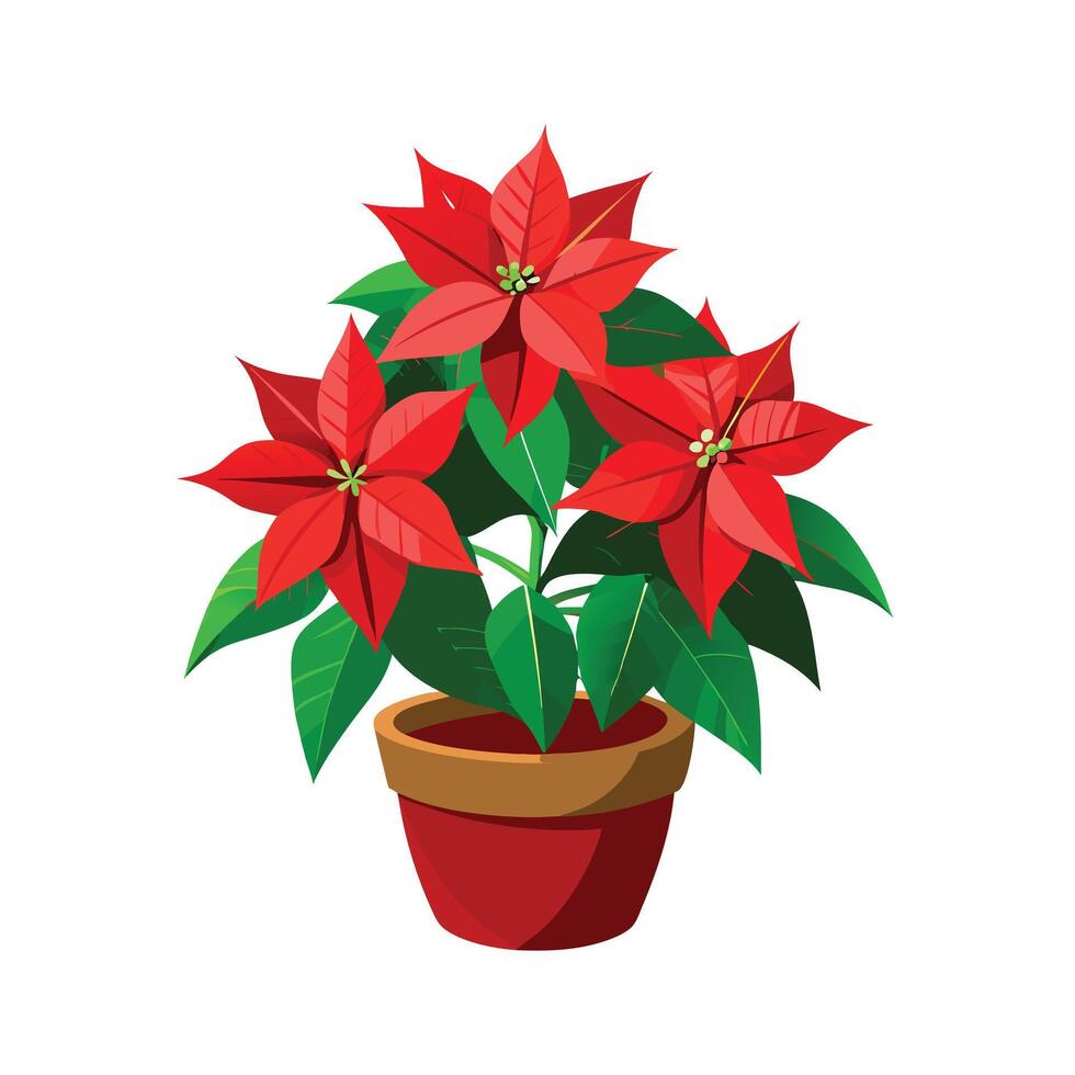 Beautiful Flowerpot Houseplant Illustration vector
