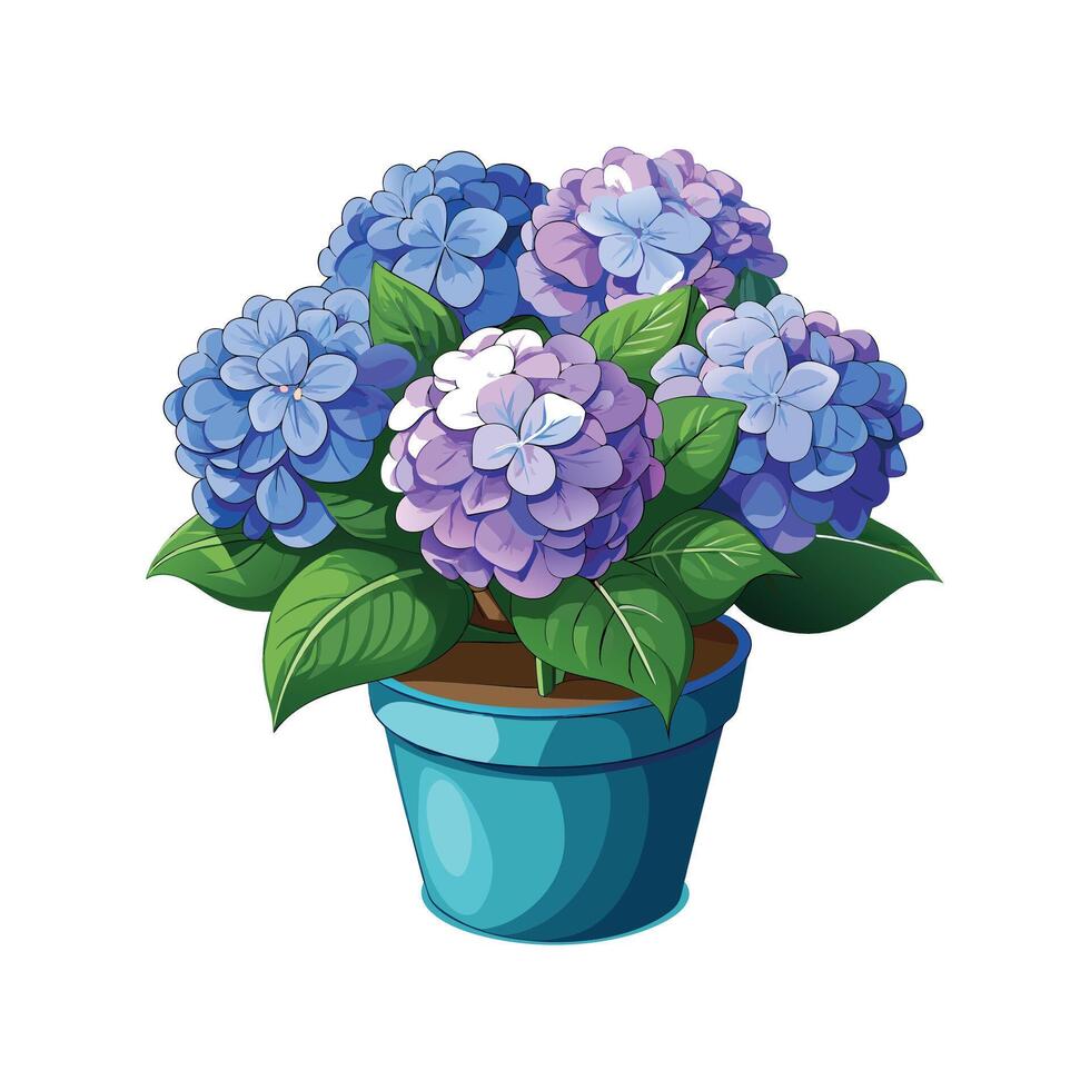 Beautiful Flowerpot Houseplant Illustration vector