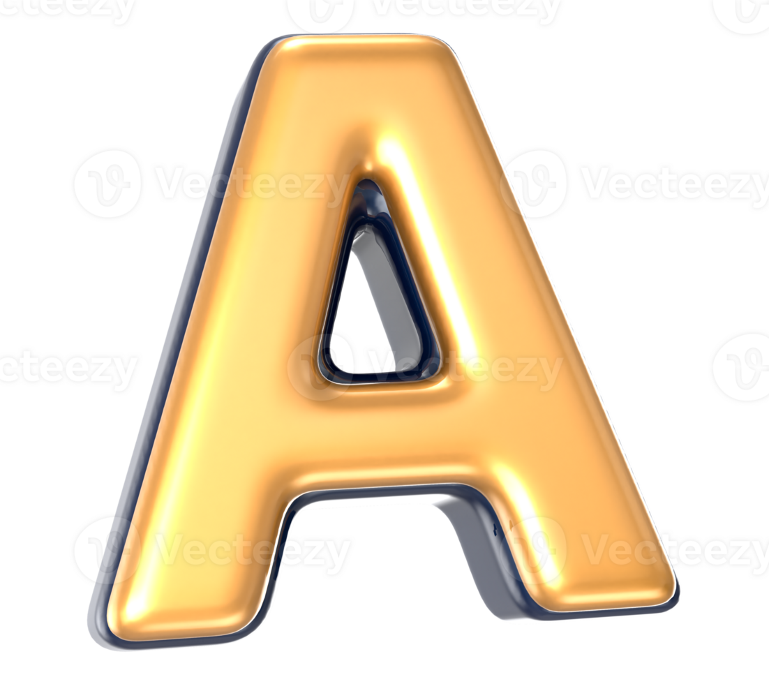 Font A 3D Render png