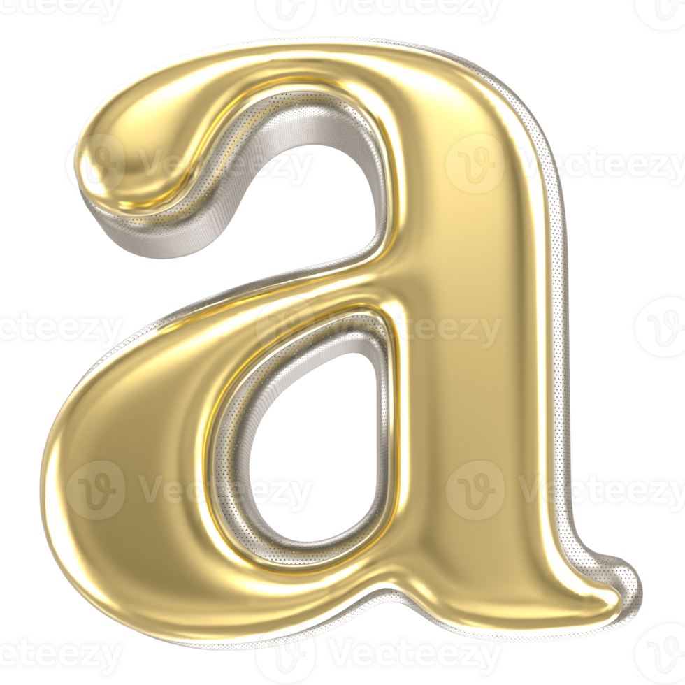 Gold Font a 3D Rendering png
