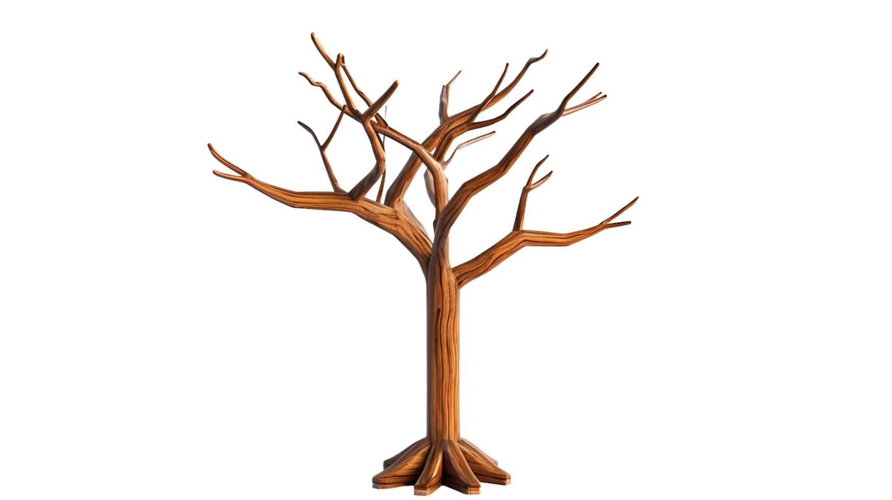 Walnut Hall Tree On Transparent Background png