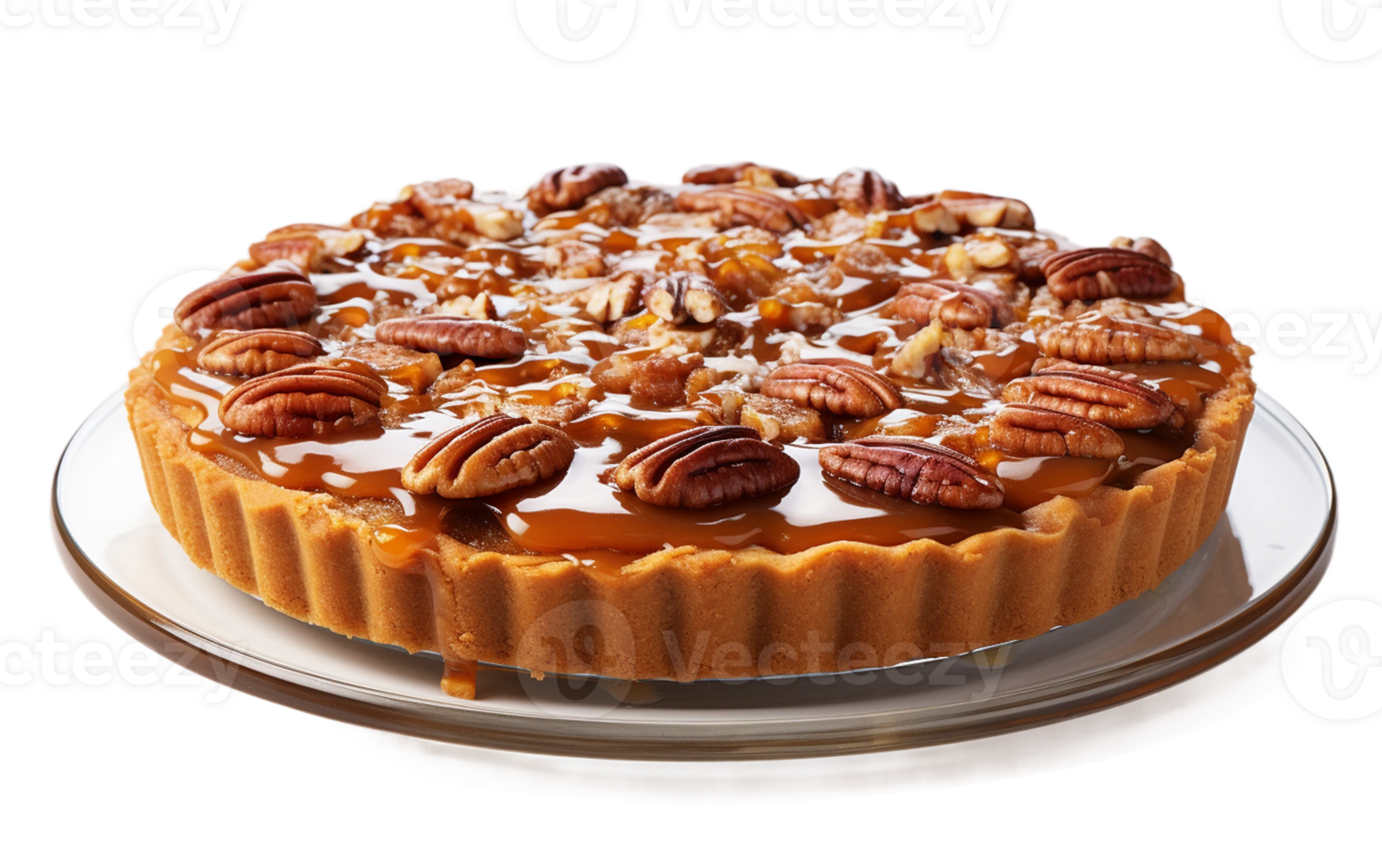 Pecan Pie on White Transparent Background png