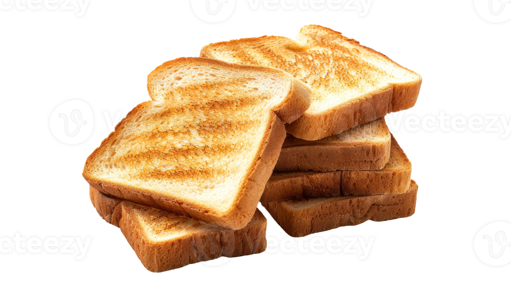 Sliced Toast Bread on Transparent Background Format png