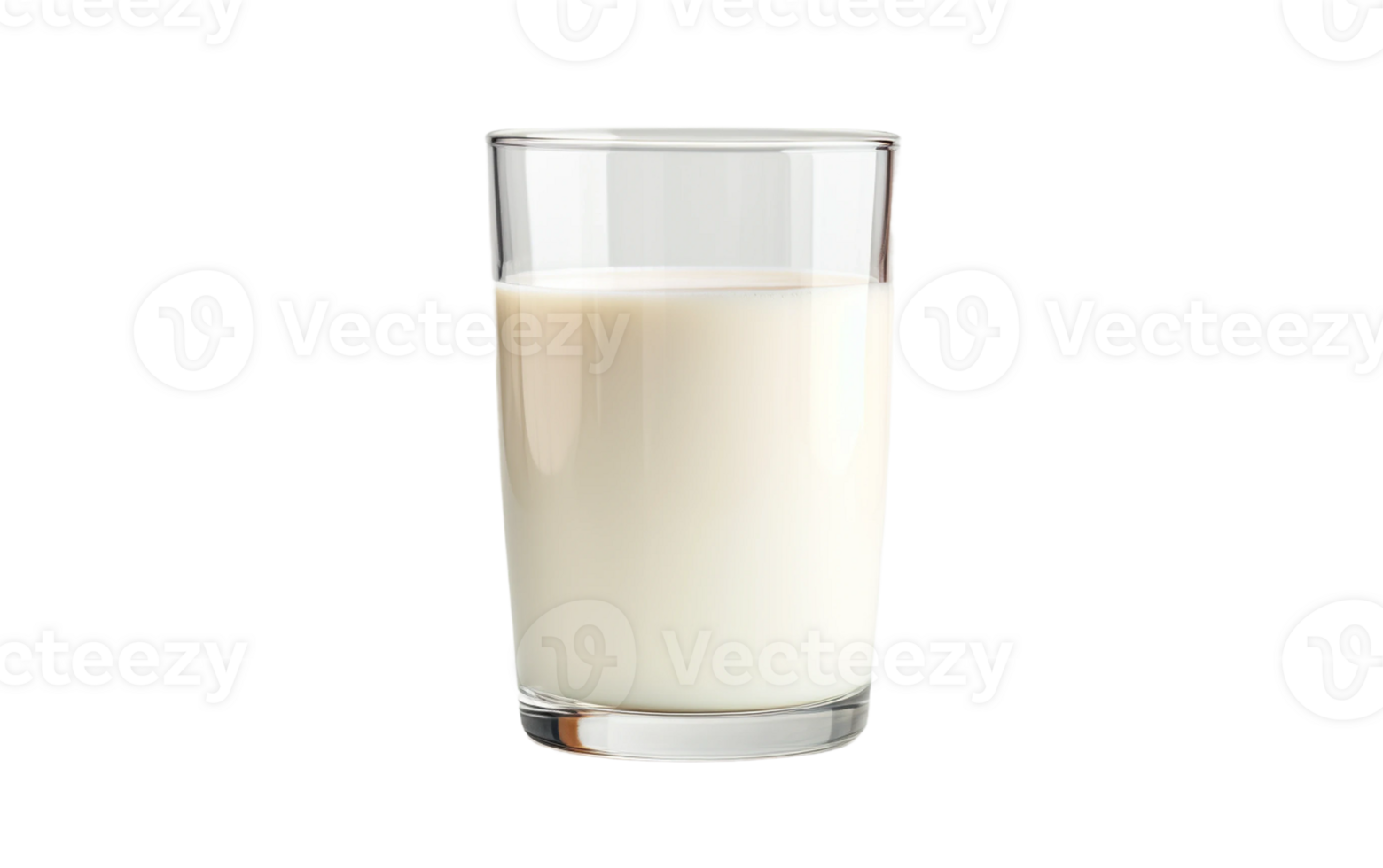 Glass of Milk on White Transparent Background png