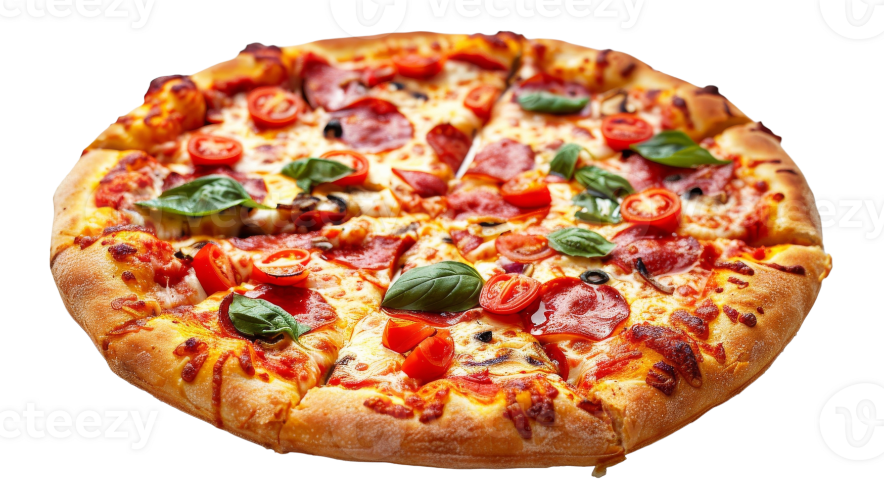 Hot pizza on the Transparent Background, Format png